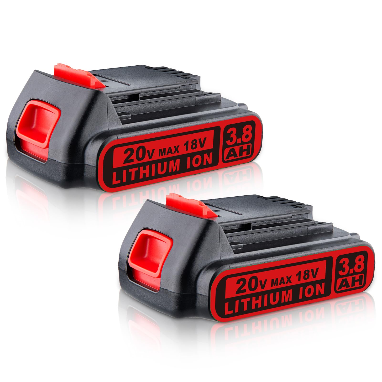 20V/18V 3.8Ah LBXR20 Battery Replacement for Black and Decker BL2018 LBXR2020-OPE LB20 LBX20 BL2018-XJ GKC1825L GTC1850L20 Batteries
