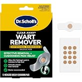 Dr. Scholl&rsquo;s Clear Away Wart Remover Hydrogel Bandages for Fingers and Toes | Clinically proven effective wart removal and cushioning pain relief, coverage patches, multi-day adhesion on skin