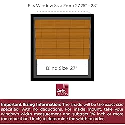 ARLO BLINDS Sheer Bamboo Roman Shades with Valance