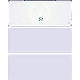 Blank Hologram Premium Computer Checks, Top High Security Laser Checks with Perforated Vouchers, Qty. 500 Blue Green