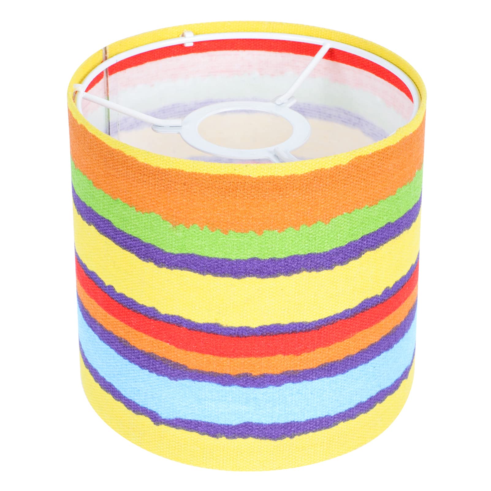 OSALADI Fabric Cloth Lamp Shade Rainbow Color Cylinder Lampshade Replacement Decorative Lamp Accessories for Table Lamp Floor Lamp Wall Light