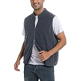 Argstar Polar Fleece Vest Men, Warm & Lightweight Casual Outdoor Full-Zip Vest with Pockets (S-2XL)