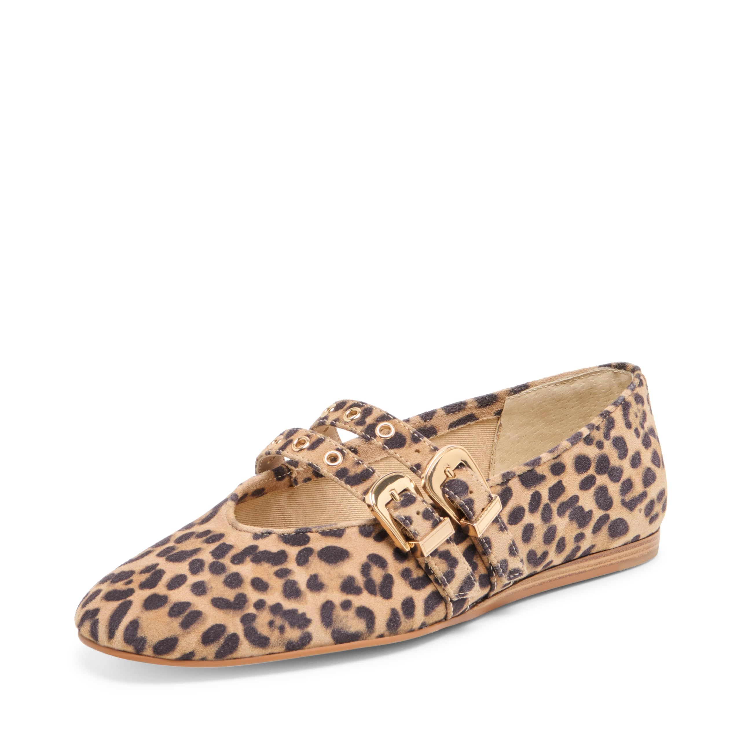 Dolce Vita Women’s Baylee Grommet Ballet Flat, DK Leopard, 12