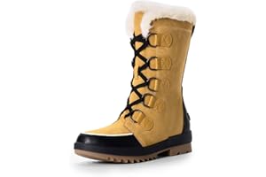 DREAM PAIRS Snow Winter Boots for Women Resistant Warm Mid-Calf Boots Faux Fur Lined Lace Up Anti-slip Outdoor Hiking Booties