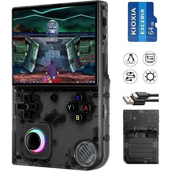 Console Portatile RG40XX V 4 Pollici IPS 640x480 - Retro Gaming Linux, 3200 MAh, 64GB, Supporta Multipli Simulatori - 3