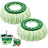 Tornado Spin Mop Head ONLY Compatible with 𝗡𝗲𝘄 𝗟𝗶𝗯𝗺𝗮𝗻 𝐓𝐨𝐫𝐧𝐚𝐝𝐨 𝗦𝗽𝗶𝗻 𝗠𝗼𝗽 𝗦𝘆𝘀𝘁𝗲𝗺, Washable &amp; Reusable Libman Mop Head Replacement Refill for Tornado Mop (NOT for Old Version)