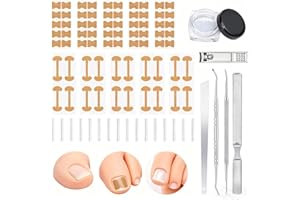 16pc Ingrown Toenail Care Kit, Professional Corrector with Lifting Strips, Nail Clipper & Trimmer Set, Toenail Relief Tool fo