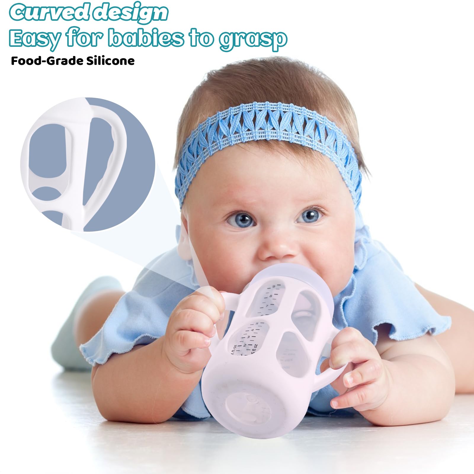 3 Pack Baby Bottle Handles for Philips Avent Natural Baby Bottles, Baby Bottle Holder with Easy Grip Handles