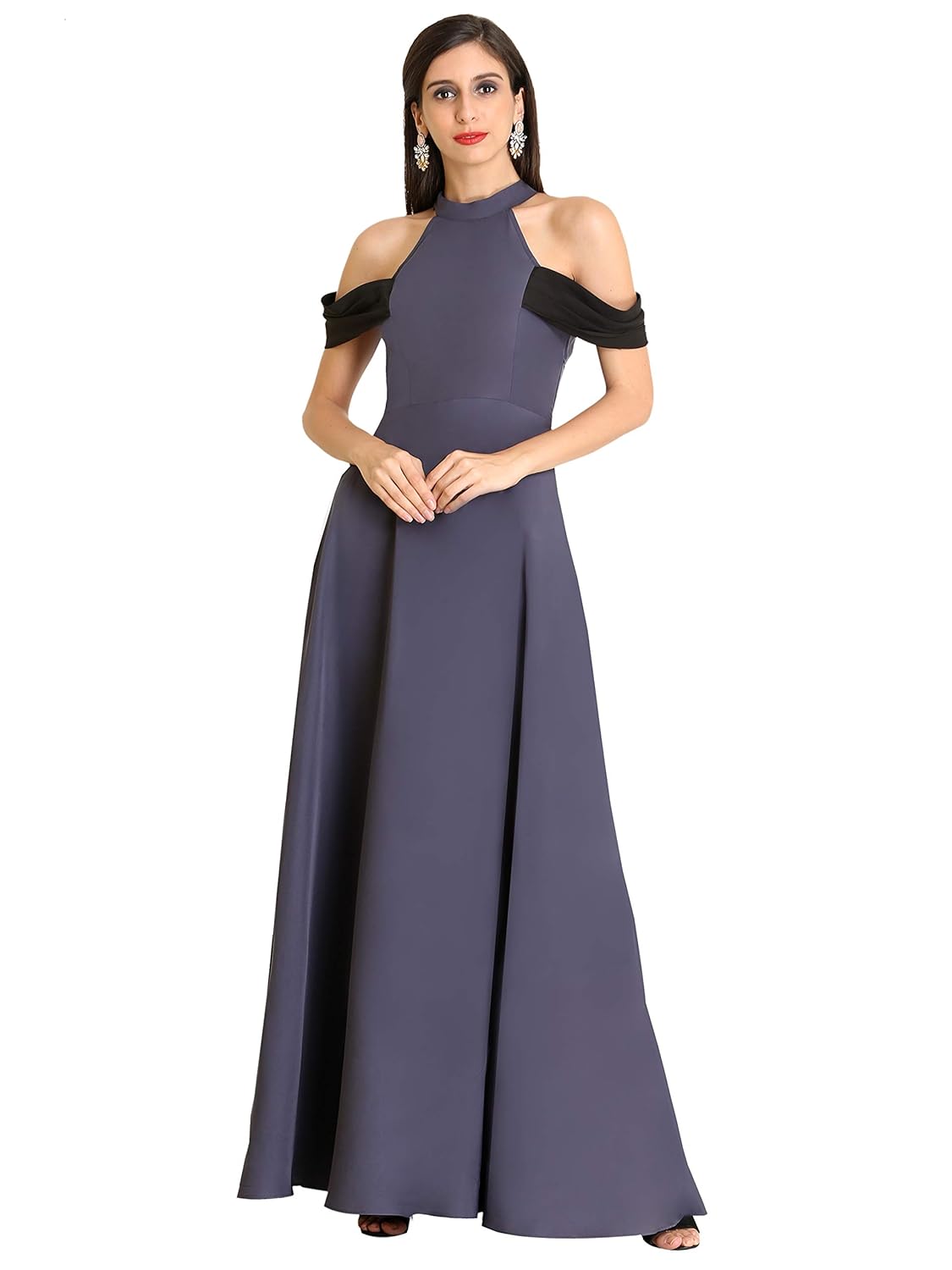 dark grey maxi dress