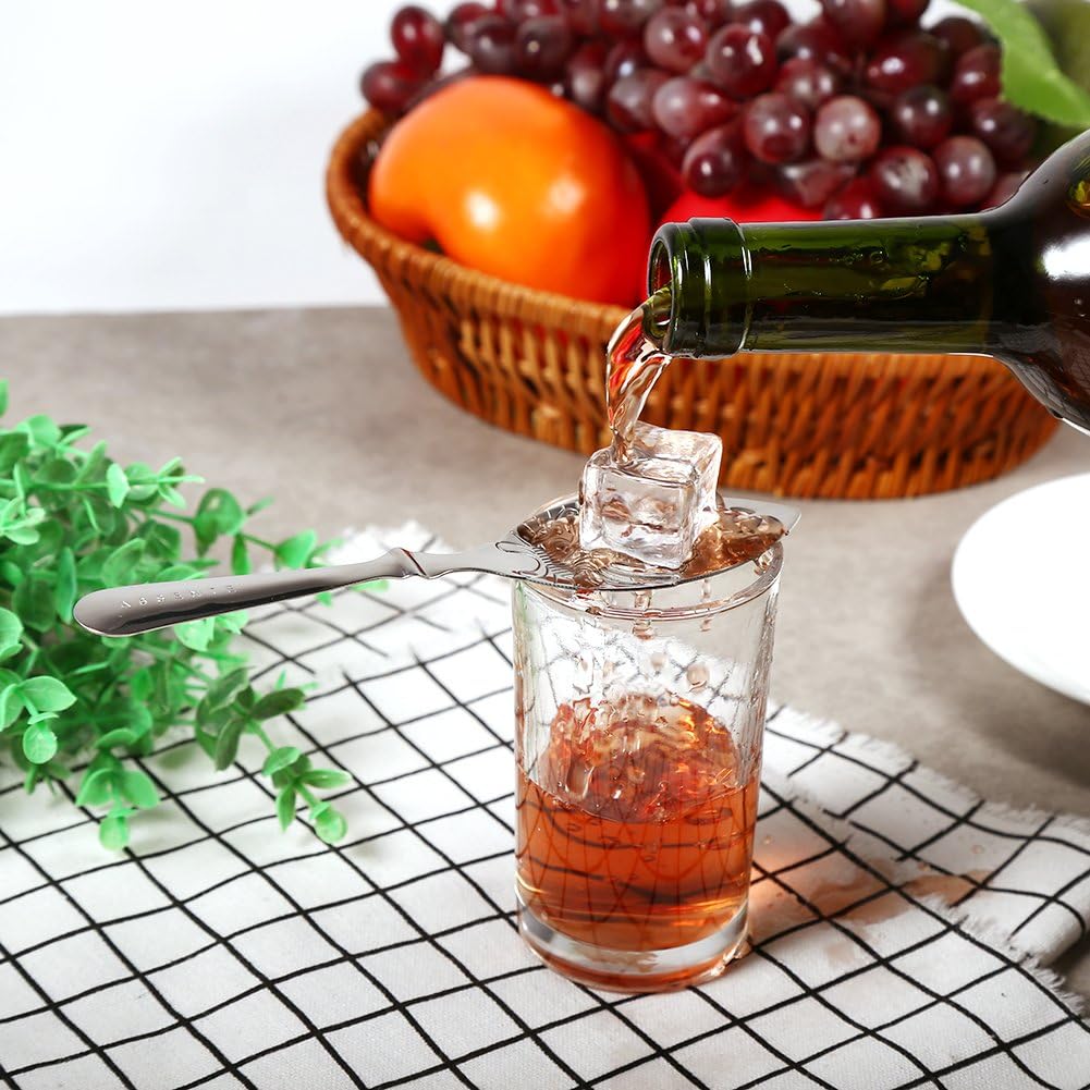 TOPINCN Vintage Absinthe Wormwood Spoon, 304 Stainless Steel, 16.3 x 4.1cm, Cocktail Bar Filter, Dishwasher Safe - Image 5