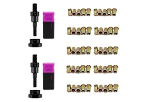 WADAYU 2PCS Replacement Mandrel for Riveter and 50PCS Rivet Nuts, Hand Rivet Tool Accessories (1/4"-20)