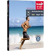 Koala Photo Paper Resin Coated 8x10 In Satin Photo Printer Paper 72lb | for Inkjet Printer Water-Resistant Semi Gloss 50 Sheets