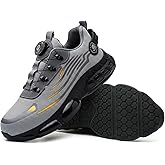 Safety Shoes with Knob Adjustment for Men & Women - Steel Toe Sneakers New for 2026, Non slip Resistant Work Shoes, Lightweight Breathable & All-Day Comfort for Construction, Warehouse, Industrial Use