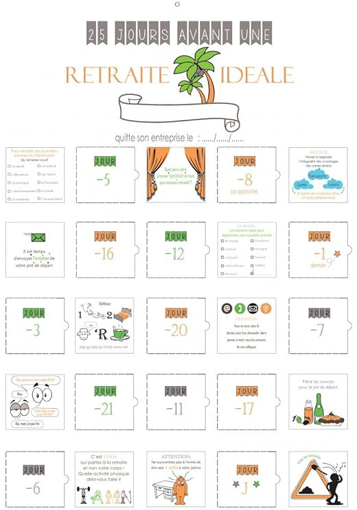 Kalender von vorne Ruhestand Countdown Geschenke