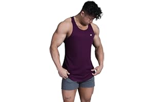 Jed North Men's Quick Dry Microfiber Bodybuilding Stringer Tank Top Y-Back Racerback
