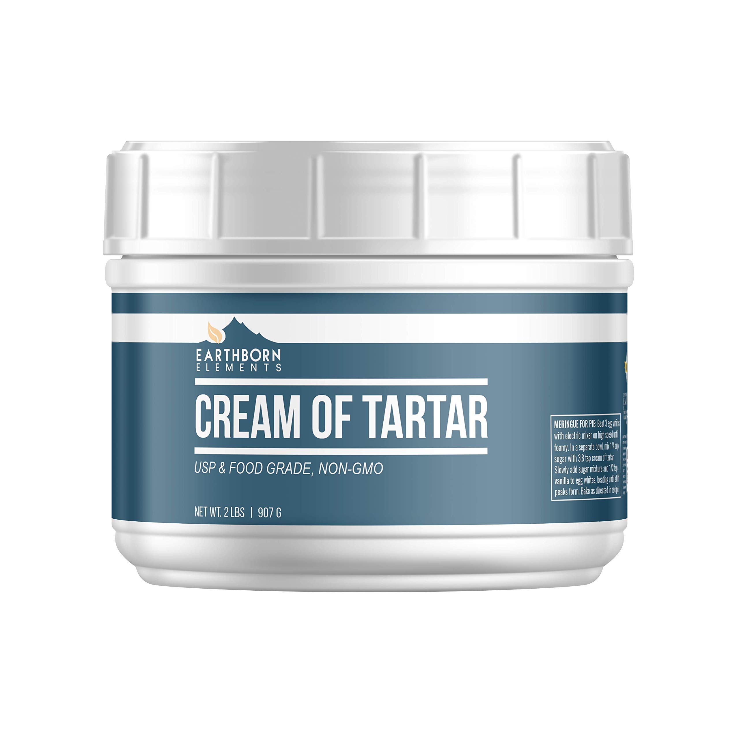Cream of Tartar (2 lb) MessFree Resealable Tub, Highest Purity, Baking