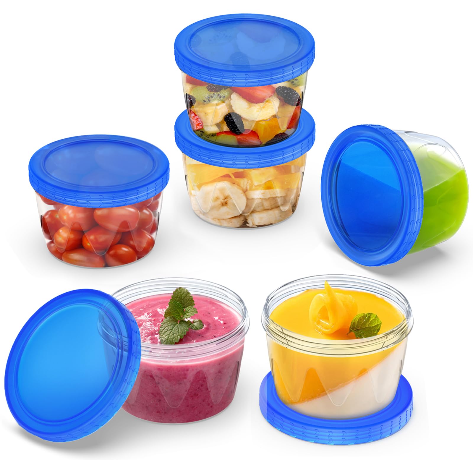 Photo 1 of LUOFNI Freezer Storage Containers 6 Pack-16 Oz Deli Containers with Lids BPA Free Microwave and Dishwasher Safe,Food Storage Containers with Lids,Soup Containers for Oats/Salad