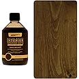 Littlefair's Wood Stain Water Based - 16.9oz/500ml - Indoor Furniture Stain Light & Dark Finishes - Special Non Toxic & Eco Friendly Formula - Wood Stain for Crafts - Color: Dark Walnut