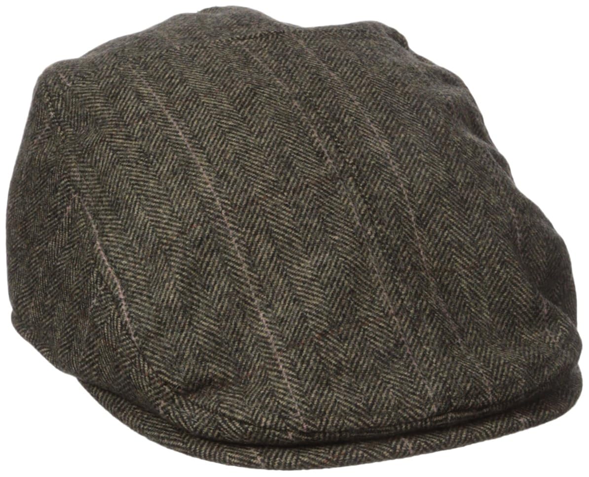 Buy Dockers Men's Herringbone Plaid Flat Ivy Newsboy Cap, Brown, S/M at