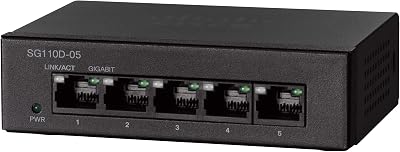 Cisco SG110D-05-EU 5-Port Gigabit Ethernet Unmanaged Network Switch EU