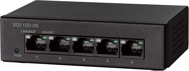 Cisco SG110D-05-EU 5-Port Gigabit Ethernet Unmanaged Network Switch EU
