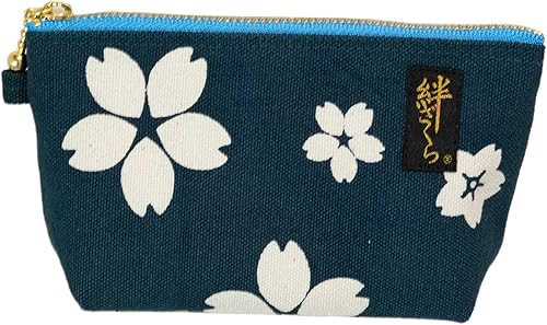 Amazon 本染 帆前掛け生地使用 ポーチ ミニポーチ 化粧ポーチ 小物入れ 絆ざくら さくら 桜 手作り逸品 日本製 前掛け マエカケ ポーチ