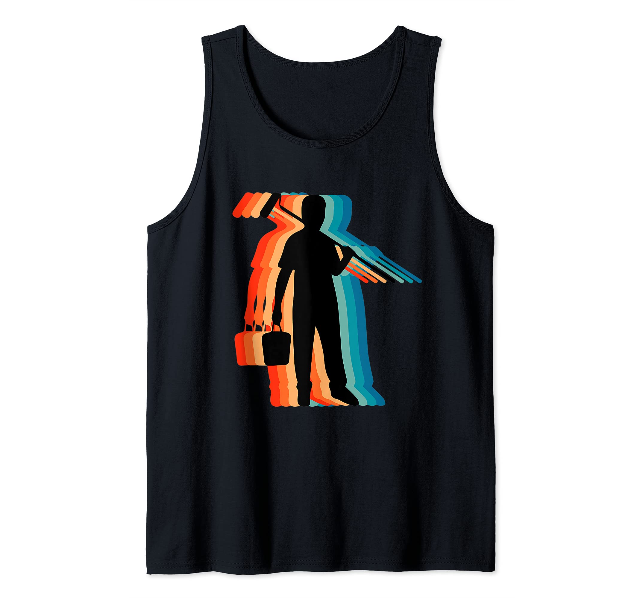 Proud Painter Papa, Retro Vintage Painter Dad Tank Top