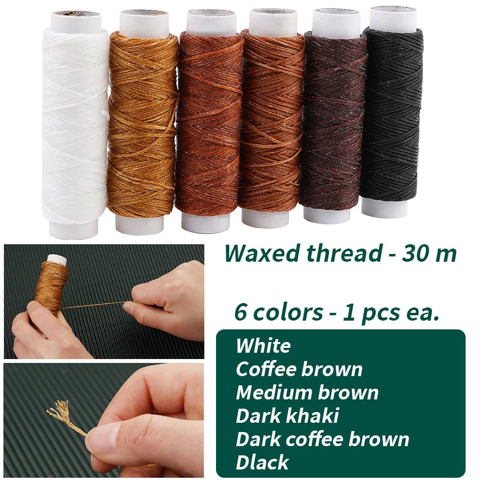 WONVOC Book Binding Kit, Book Making Kit, Bone Folder Tool for Paper Crafting, Awl Tool Bookbinding,Waxed Thread, Bookbinding Needles for DIY Bookbinding Crafts