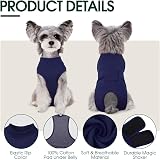 Kuoser XS Dog Surgery Recovery Suit Adjustable Post-Surgical Onesie Blue view 4