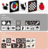 Hahaland Tummy Time Cards 0-6 Months 20 Pieces High Contrast Black White view 5