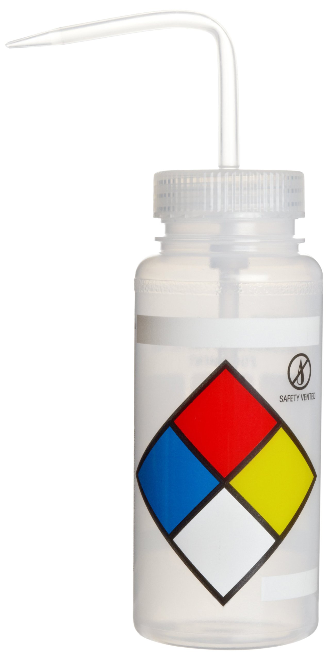 SP Bel-Art Right-to-Know Safety-Vented/Labeled 4-Color LYOB Wide-Mouth Wash Bottles; 500ml (16oz), P