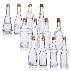 eleganttime Potion Bottles with Cork,12 Pack Small