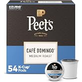 Peet's Coffee Coffee Pods, Medium Roast, Caf&eacute; Domingo, 54 K Cups