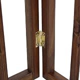 Oypla Dark Brown Dog Safety Folding Wooden Pet Gate Portable Indoor Barrier view 8
