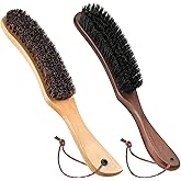 2 Pcs Felt Hat Brush kit,Horsehair Brush for Cleaning Cowboy Hat Removes Dust Stains Hair,Boar Bristle Lint Brush Remove Pet Hair Dust for Suits Suede, Clothes & Furniture
