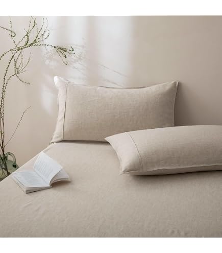 Fundas De Almohada De Lino Francés Sijo - Pack De 2, Lavado A Piedra, Transpirable, Talla Queen/King