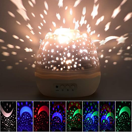 Star Night Light Projector, Zmoon LED Projection Lamp Rotación de ...