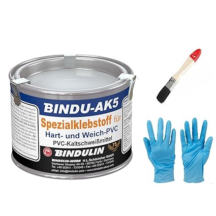 Bindu-AK5 PVC-Kleber hart- und weichkleber inkl. Pinsel zum Auftragen (200)