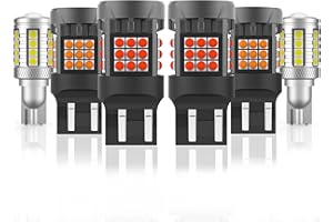 FAXCARS 6PCS Super Bright LED Light Bulb Kits for Toyota Highlander 2008-2016 Back Up Light + Brake/Tail Light + Rear Turn Signal Light Combo, Built In Resistor With Turbo Fan Anti Hyper Flash