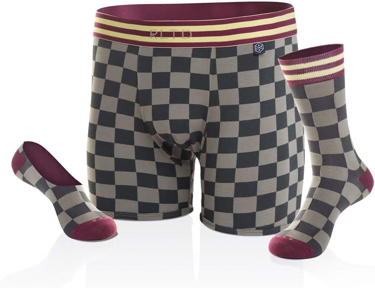 RLTD Men's Boxer Briefs and Socks Matching Underwear Set, 3 Piece (1