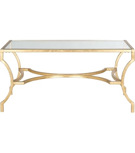 Amazon.com: Safavieh Home Collection Aslan Gold Coffee Table