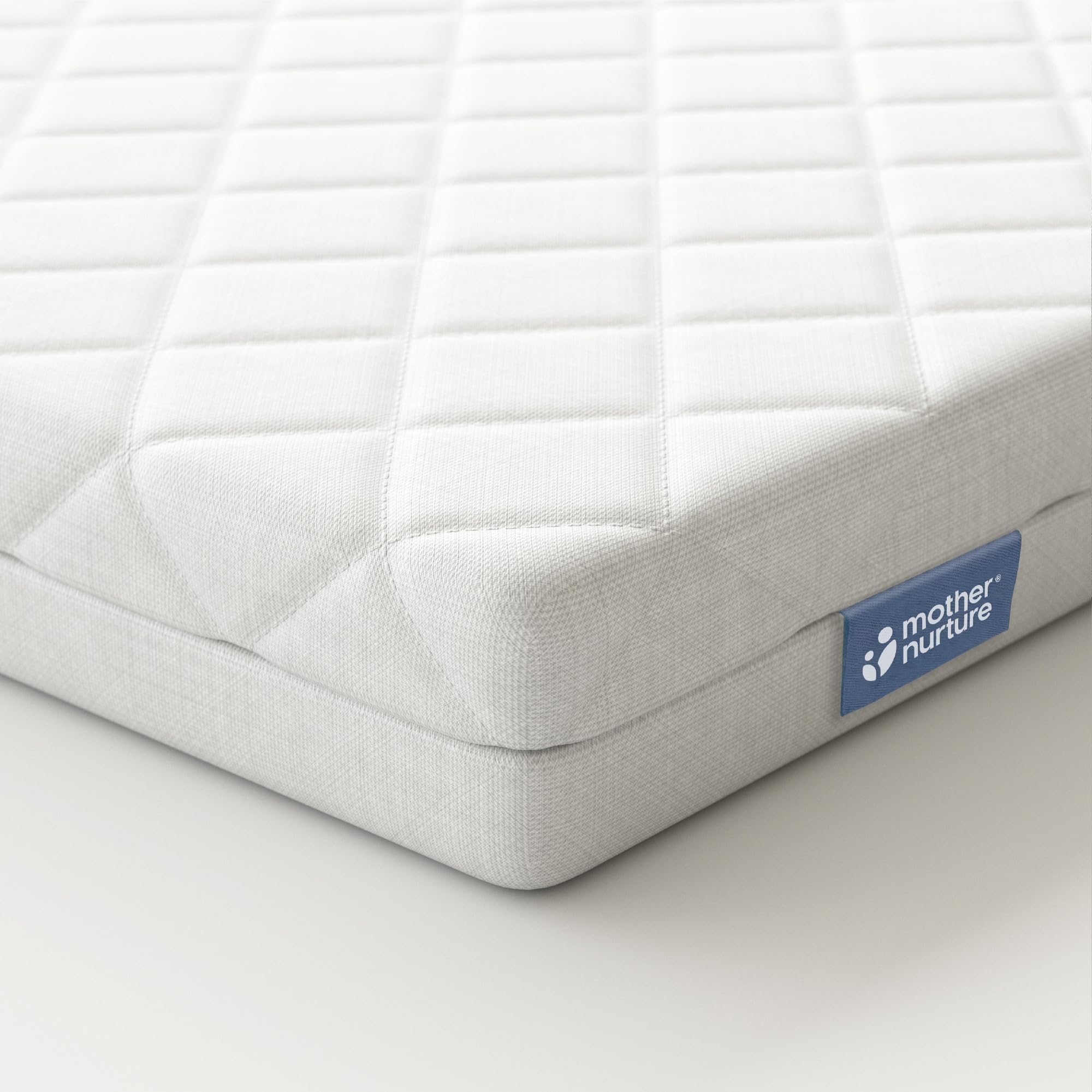 Mother Nurture Classic Foam Travel Cot Mattress (95 x 65cm x 3.5cm) Breathable Travel Cot Bed Mattress For Comfy Night’s Sleep Hypoallergenic Removable Quilted Cover, BSI Test, Lightweight & Portable