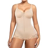 SHAPELLX Shapewear for Women Tummy Control Half Body Shaper Snatched Zipper Butt Lifting Faja Colombiana Bodysuits for Women