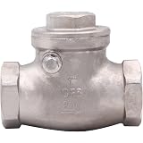 thumbnail image 2 of Atlantic Valves 1-1/2 Inch Stainless Steel Swing Check Valve - NPT Threaded, 200 PSI 2 of 6