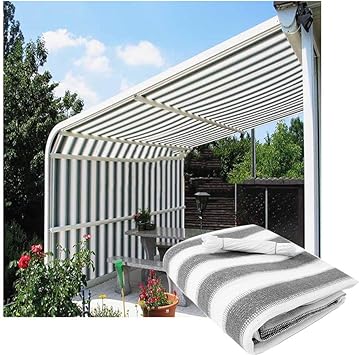 Gdming Streifen Sichtschutznetz Sonnensegel Mit Osen Draussen Uberdachung Sonnenschutz Schattenstoff Zum Garten Pergola Terrassenuberdachungen Dauerhaft Polyester 19 Grossen Amazon De Kuche Haushalt