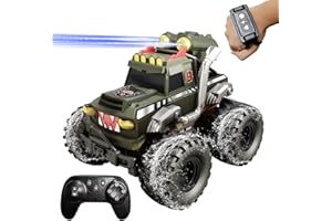 KB KAIBO Amphibious Remote Control Car with Water Guns, 40 Min Playtime- RC Car, RC Boat, Monster Truck Toys for Land & Water, Boys Toys for 7-12 Year Old Boy - Ideal Gift for Birthday Christmas-Green