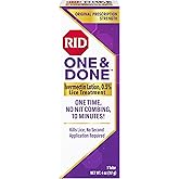 RID One & Done, Just One Application Head Lice Treatment, No Combing Required, Prescription Strength Ivermectin Lotion for Children & Adults, Eliminates Super Lice & Renders Eggs Non Viable