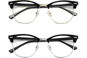 Blue Light Blocking Glasses Men Women Semi Rimless Anti Eyestrain Filter Blue Ray UV400 Clear Lens Computer Eyewear