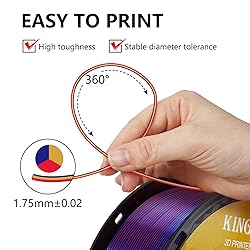 Kingroon PLA 3D Printer Filament, Triple Color Silk