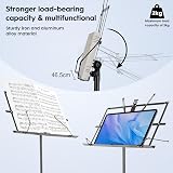 New Bee Music Stand with Carrying Bag, Adjustable Tripod Base, Black view 3